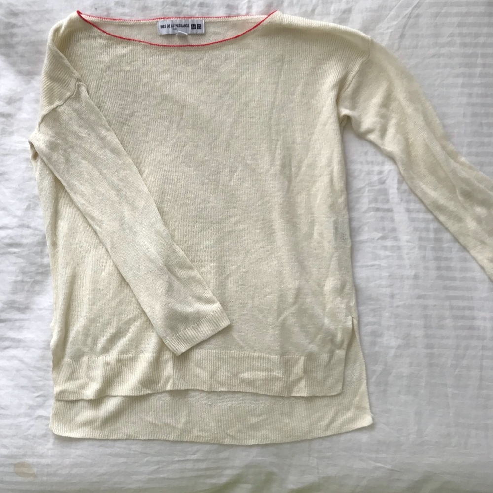 Transparent cream sweater (spring/summer)